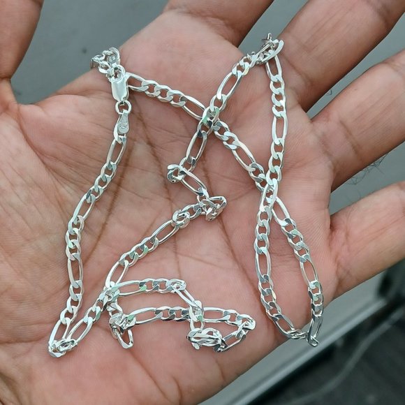925 Sterling Silver Figaro Chain